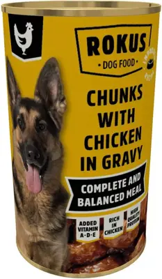 Rokus Chunks Adult hondenvoer kip 1,24kg