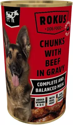 Rokus Chunks dog adult beef 1240g