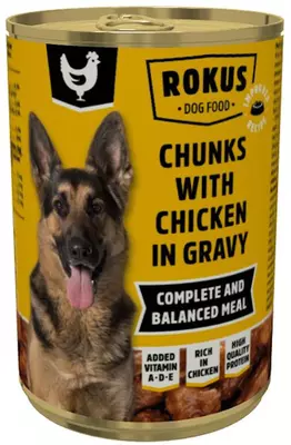 Rokus chunks dog adult chicken 415g