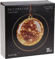 Rond hangornament met LED-verlichting Ø 20cm - afbeelding 3