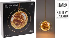 Rond hangornament met LED-verlichting Ø 26cm - afbeelding 4