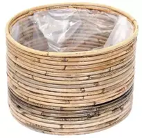 Rotan Cilinder plantenmand grijs 30x30cm kopen?