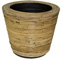 Rotan Drypot Streep plantenmand grijs 27x20cm kopen?