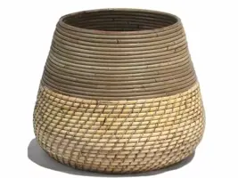 Rotan Lombok plantenmand 27x33cm grijs kopen?