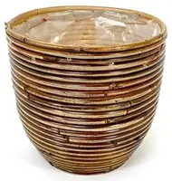 Rotan plantenmand stripe bronze 24x24cm kopen?