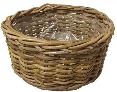 Rotan Round plantenmand 30x30x14cm - afbeelding 1