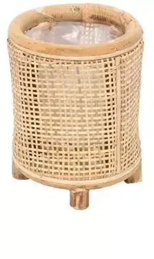 Rotan Webbing plantenmand 14x14x16cm