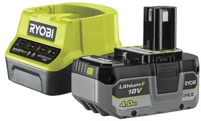 Ryobi ONE+™ 18V 1x 4,0 Ah Lithium+ accu & lader set - afbeelding 1