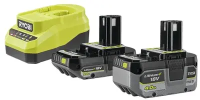 Ryobi ONE+ 18v 2,0ah & 4,0 ah lithium+ kit accu en lader - afbeelding 1