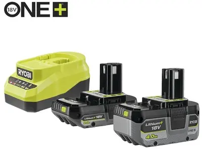 Ryobi ONE+ 18v 2,0ah & 4,0 ah lithium+ kit accu en lader - afbeelding 2