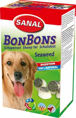 Sanal hond bonbons schapenvet seaweed, 150 gram