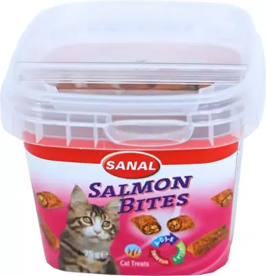 Sanal kat salmon bites cups, 75 gram - afbeelding 2