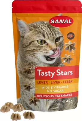 Sanal Tasty Stars voor de kat lever 40 gram