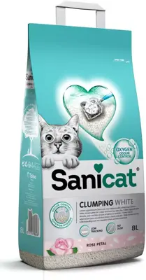 Sanicat White rose petal kattenbakvulling 8l