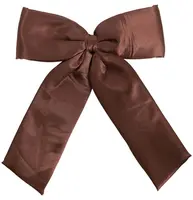 Satijnen kerst ornament strik 28cm bruin kopen?