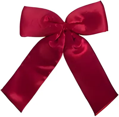 Satijnen kerst ornament strik 28cm rood