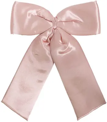 Satijnen kerst ornament strik 28cm zacht roze