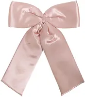 Satijnen kerst ornament strik 28cm zacht roze kopen?