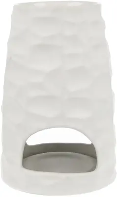 Scentburner pawn chiselled white 15x10cm