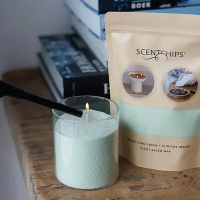 ScentChips kaarsenzand 250g groen - afbeelding 4