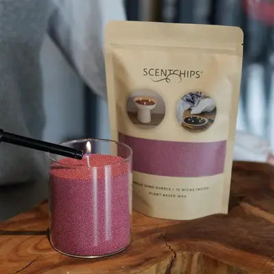 ScentChips kaarsenzand 250g paars - afbeelding 2