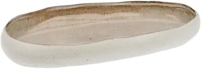 ScentChips schaal voor kaarsenzand keramiek ovaal 27,5x13x3,5cm clay white - afbeelding 3