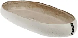 ScentChips schaal voor kaarsenzand keramiek ovaal 27,5x13x3,5cm clay white - afbeelding 2