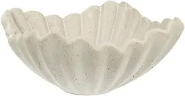 ScentChips schaal voor kaarsenzand keramiek schelp 18x18x8cm clay white
