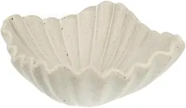 ScentChips schaal voor kaarsenzand keramiek schelp 18x18x8cm clay white - afbeelding 2