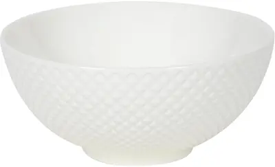 Schaal porselein diamant 15.5x7cm wit