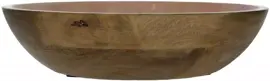 Schaal vis hout 34x8 cm roze - afbeelding 3