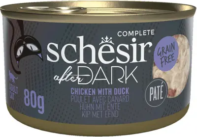 Schesir After Dark kattenpaté kip & eend 80g