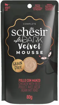 Schesir After Dark Velvet mousse kip & rund 80g