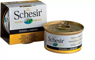 schesir cat can jelly tuna&surimi 85 gr