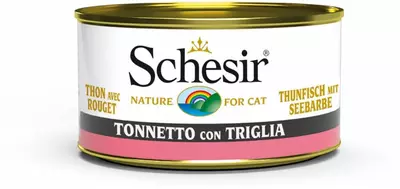 schesir cat can tonijn&zeebarbeel 85 gr