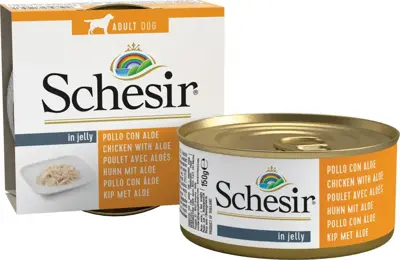 Schesir Hond kip aloe gelei 150g