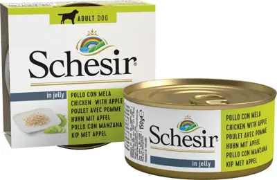 Schesir Hond kip appel gelei 150g