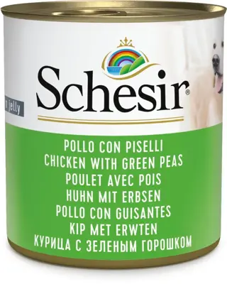 Schesir Hond kip erwten gelei 285g