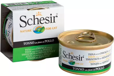 Schesir Kat tonijn kip gelei 85gr