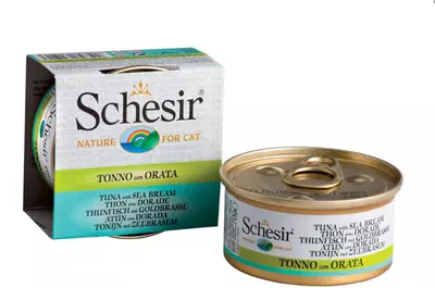 Schesir Kat tonijn zeebrasem bouillon 70gr