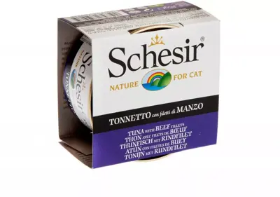 Schesir kattenvoer in gelei tonijn & rund 85g