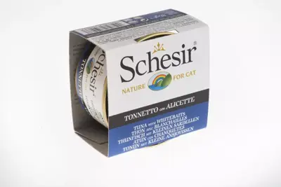 Schesir kattenvoer in gelei tonijn & witvis 85g