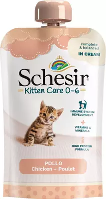 Schesir Kitten 0-6 kip cream 150gr