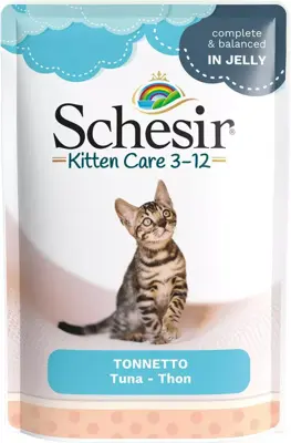Schesir kitten tonijn 3-12  85gr