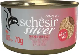 Schesir Silver Senior met bouillon kip & eend 70g kopen?
