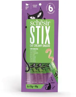 Schesir Stix katten crème snack eend 15g