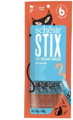 Schesir Stix katten crème snack zalm 15g