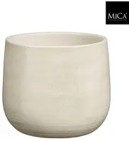 Sevilla pot rond off white – 16x19 cm - afbeelding 1