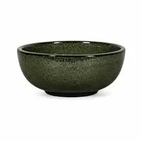 SHANGHAI 6-01DA Geglazuurde Keramische Schaal – Ø43,5cm x H18 cm, Donkergroen