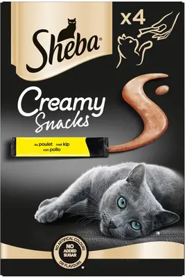 sheba creamy snacks kip 4 st